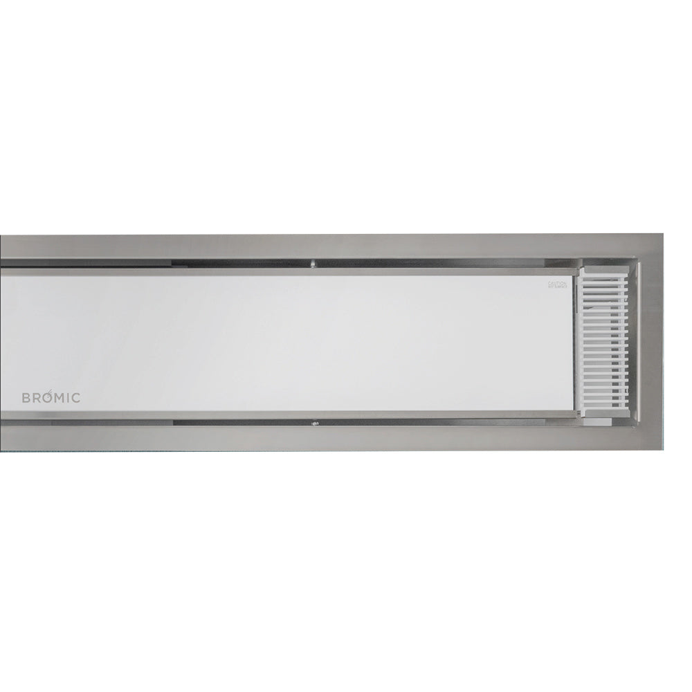 Ceiling recess kit opening with finned vent panel and rectangular metal frame