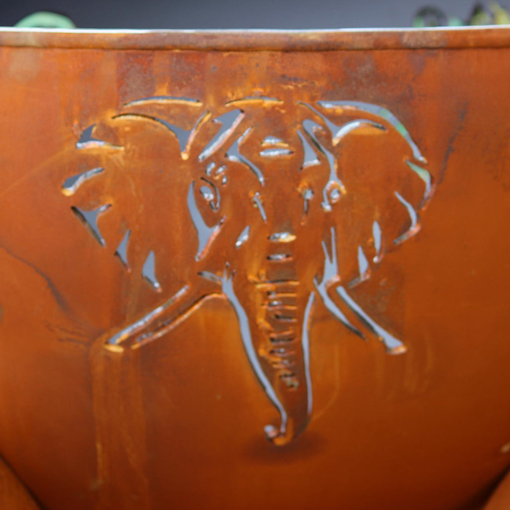 Fire Pit Art Africa's Big Five Wood Fire Pit