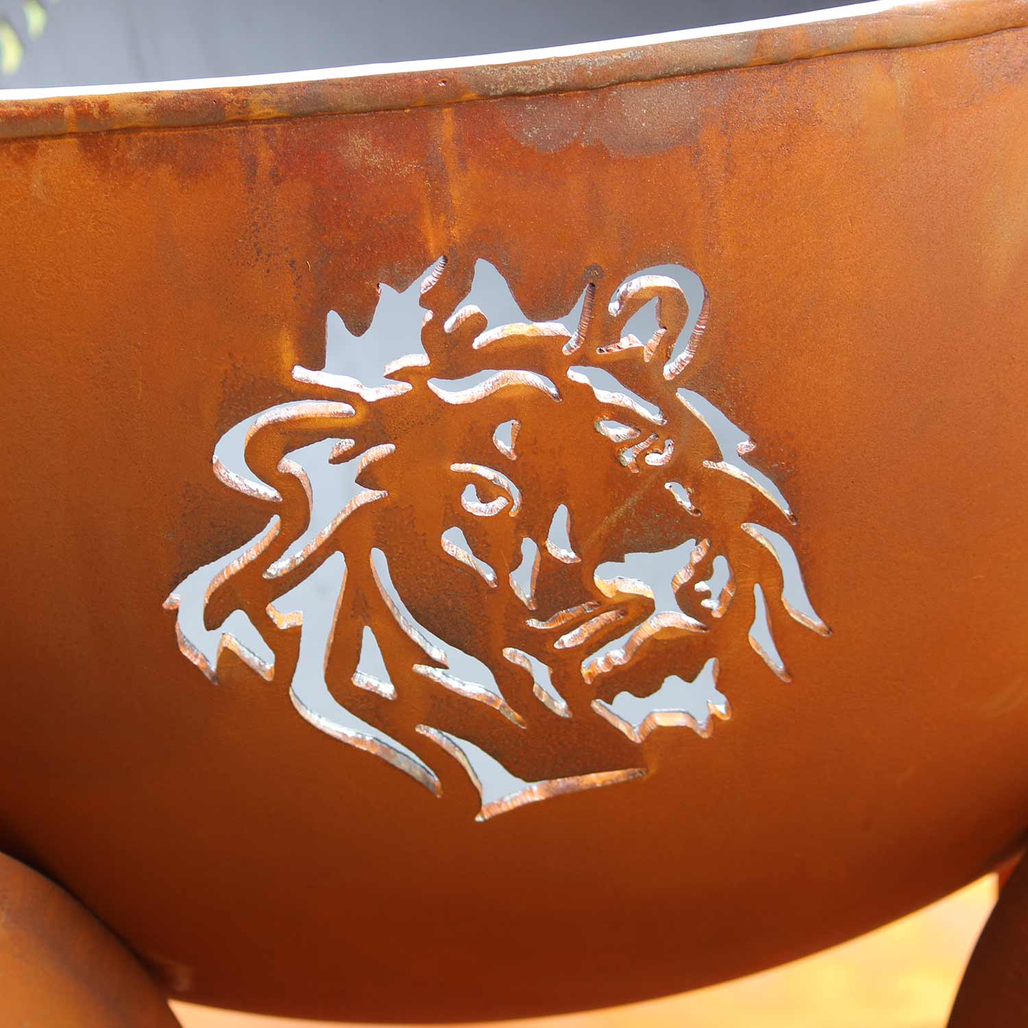 Fire Pit Art Africa's Big Five Wood Fire Pit