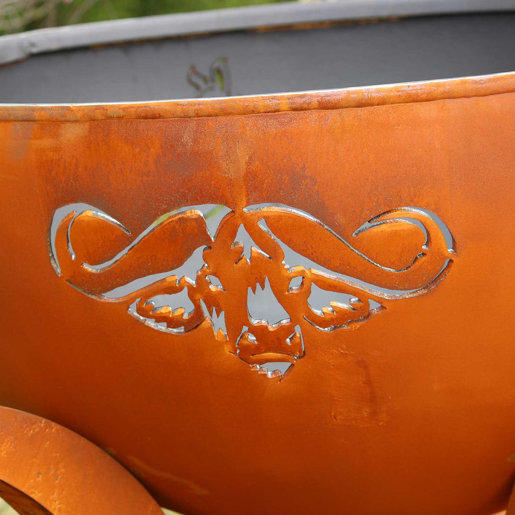 Fire Pit Art Africa's Big Five Wood Fire Pit