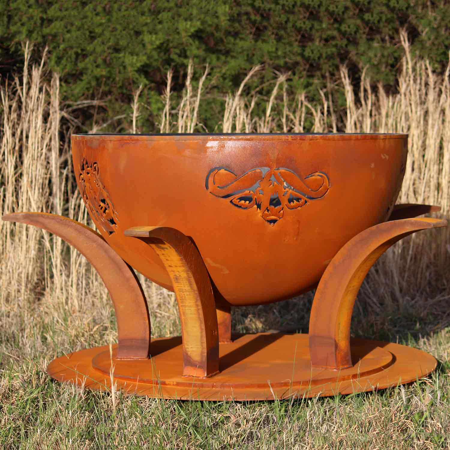 Fire Pit Art Africa's Big Five Wood Fire Pit