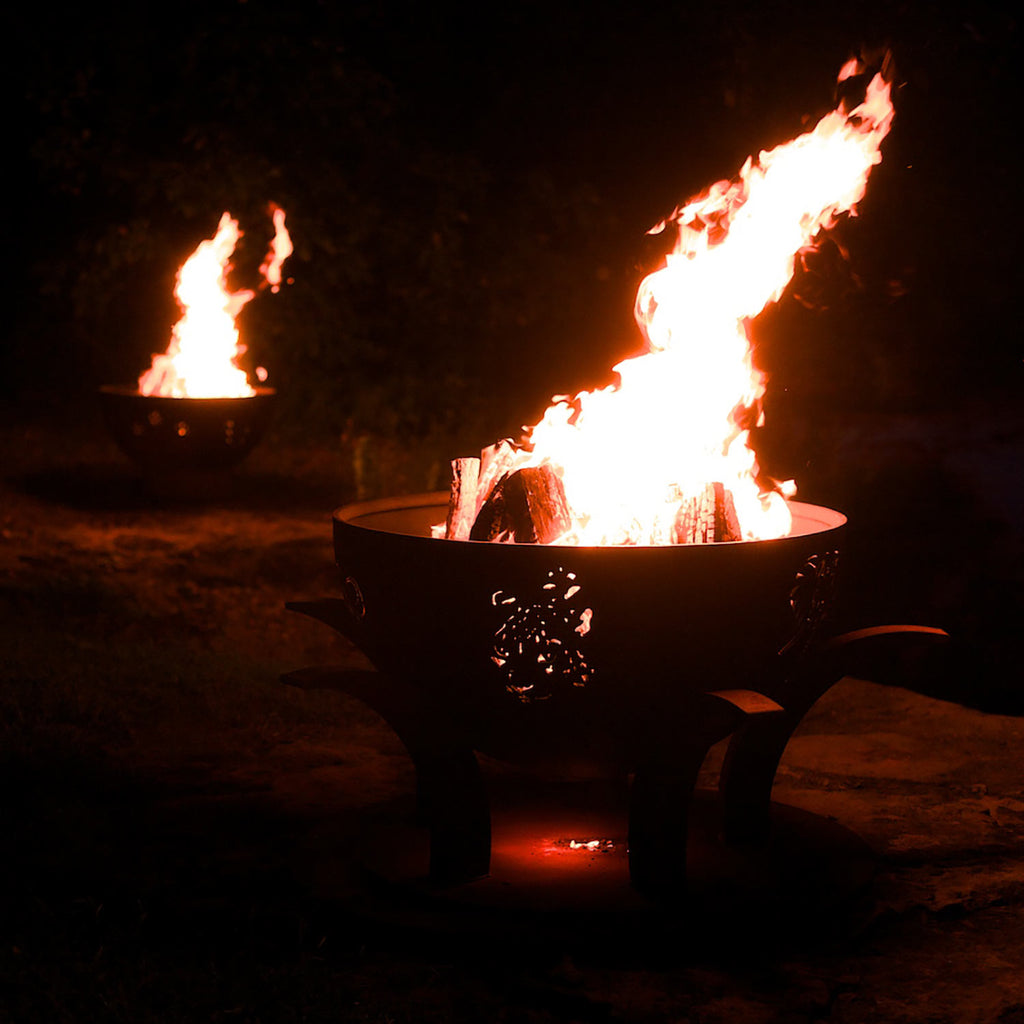 Fire Pit Art Africa's Big Five Wood Fire Pit