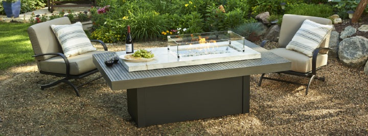 The Outdoor GreatRoom Company Glass Guard for 96-Inch Linear Crystal Fire Burner, 15.5x98-Inch