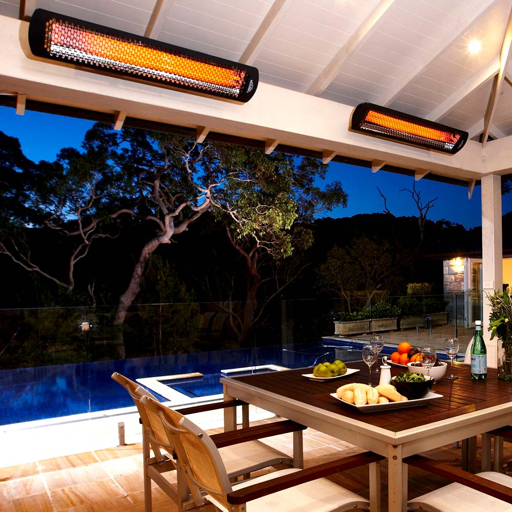 Bromic Tungsten Smart-Heat Black Electric Heater, 2000W