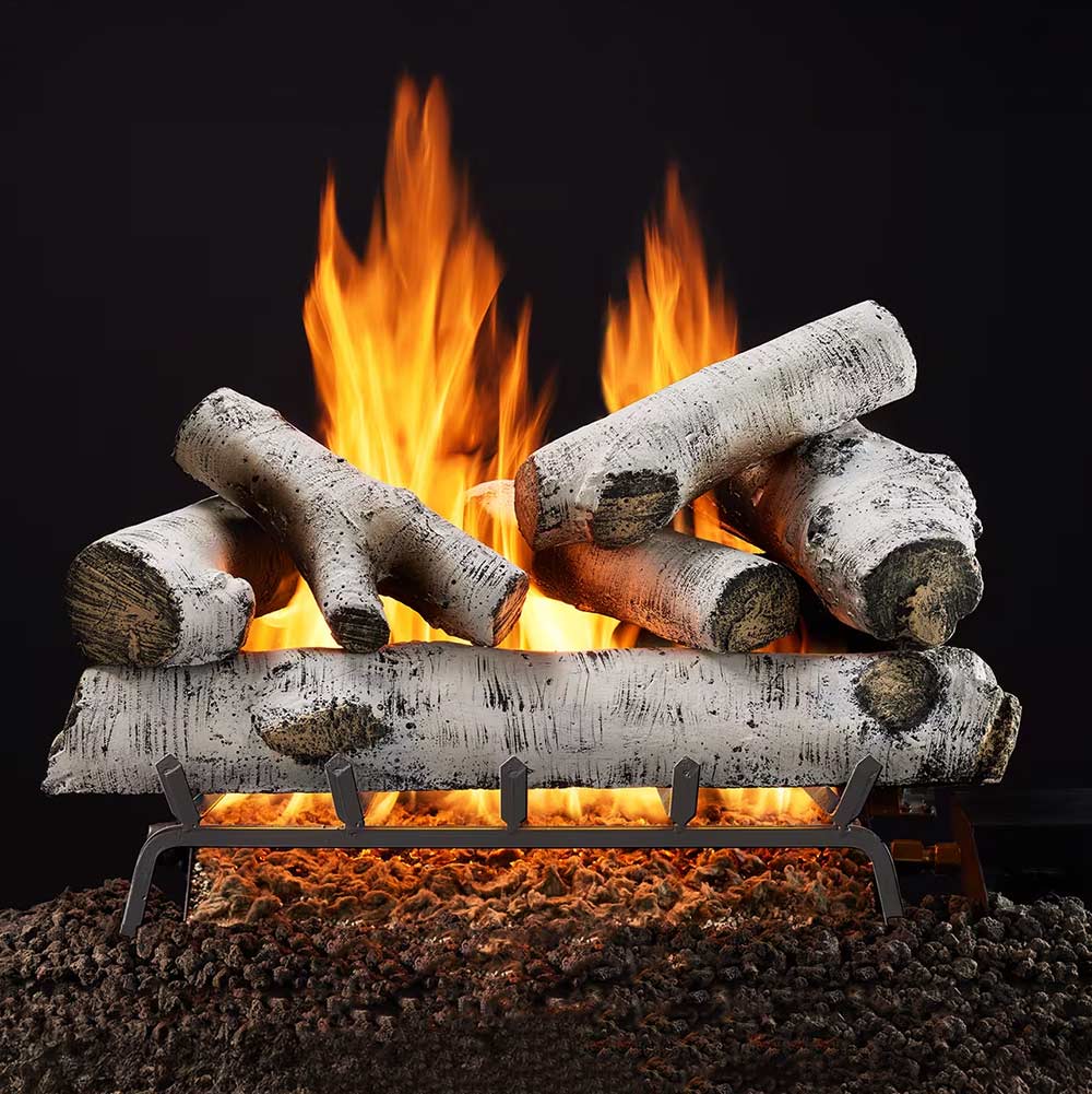 Majestic Woodland Birch Single Tube Vented Outdoor Gas Log Set