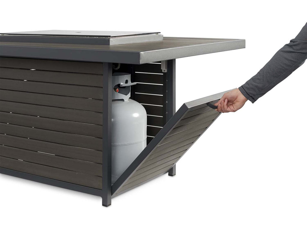 The Outdoor GreatRoom Company BRK-1224-19-K Brooks Gas Fire Pit Table, 30.75x50-Inches