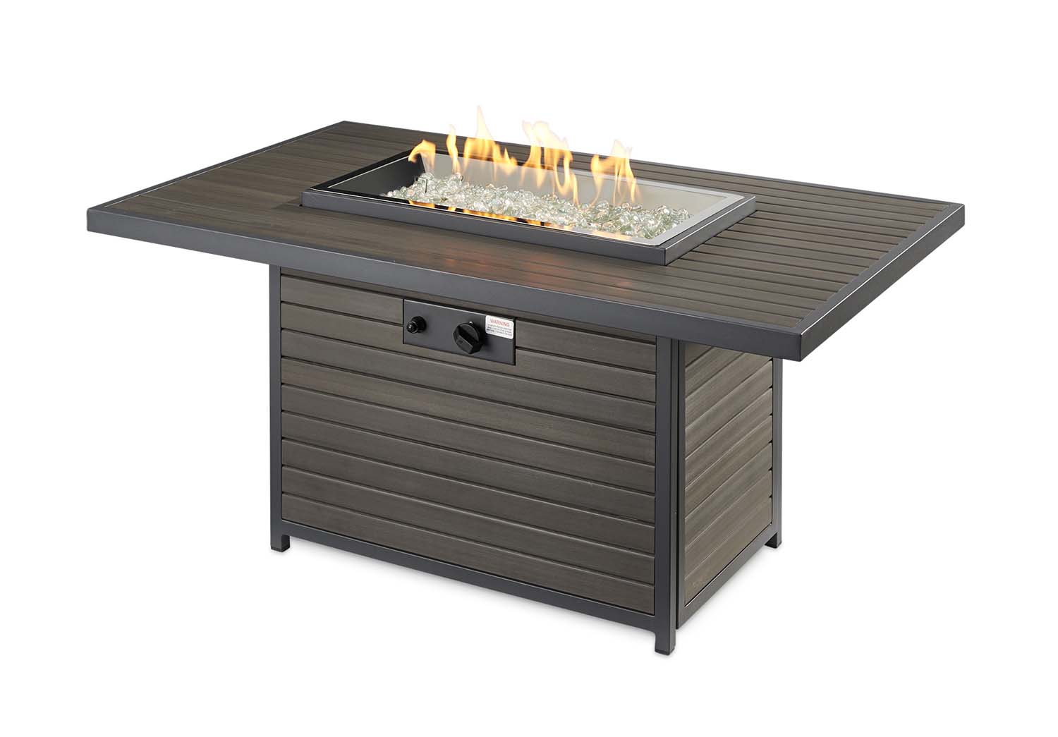 The Outdoor GreatRoom Company BRK-1224-19-K Brooks Gas Fire Pit Table, 30.75x50-Inches