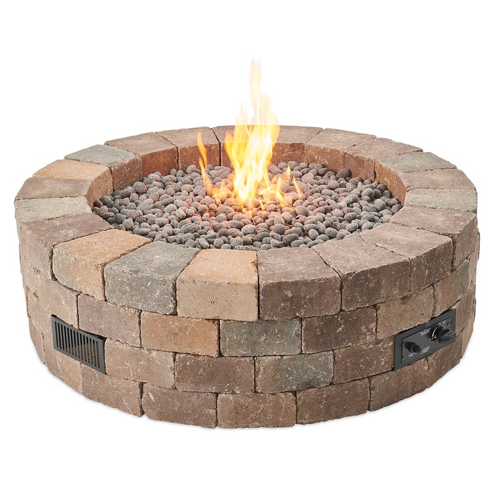 The Outdoor GreatRoom Company BRON52-K Do-It-Yourself Bronson Round Gas Fire Pit Kit, 51.25-Inch