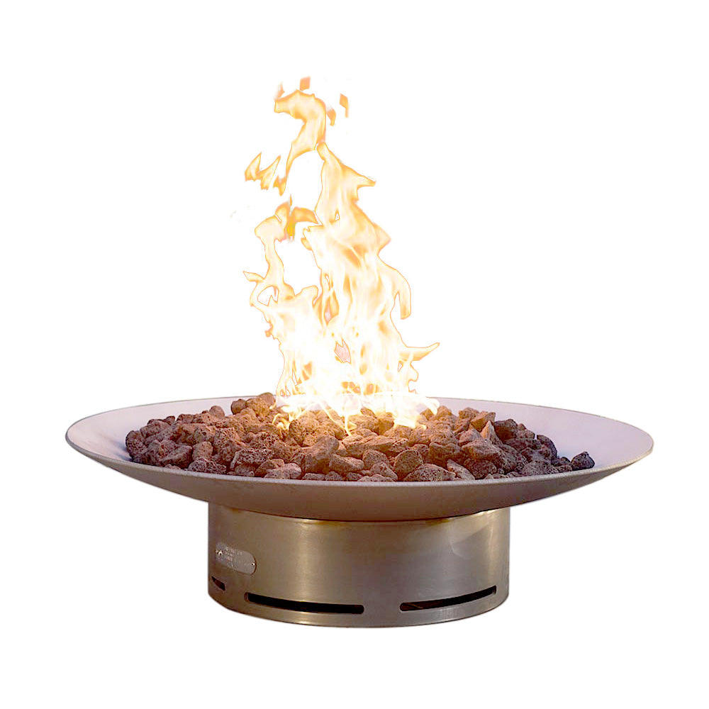 Fire Pit Art Bella Vita 34-Inch Stainless Steel Gas Fire Pit