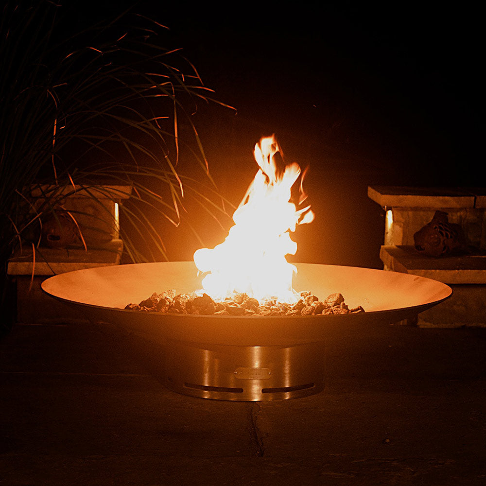 Fire Pit Art Bella Vita 70-Inch Stainless Steel Gas Fire Pit