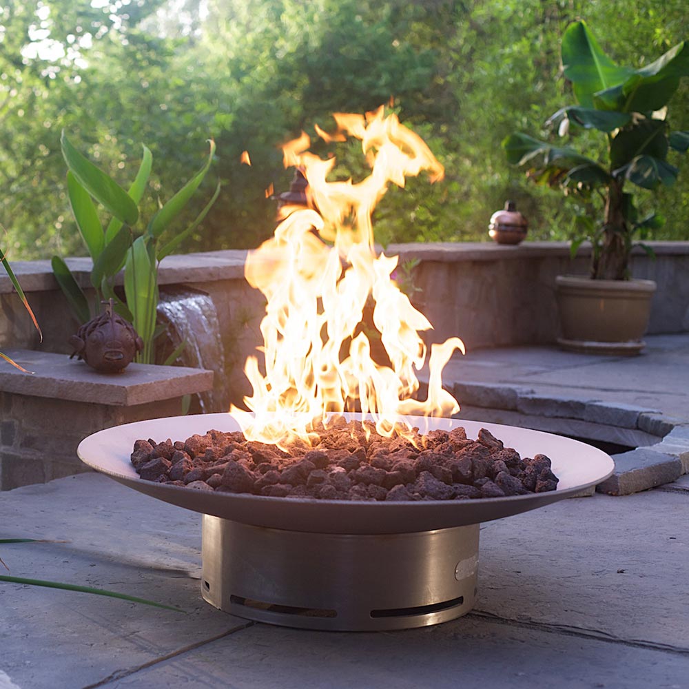 Fire Pit Art Bella Vita 70-Inch Stainless Steel Gas Fire Pit
