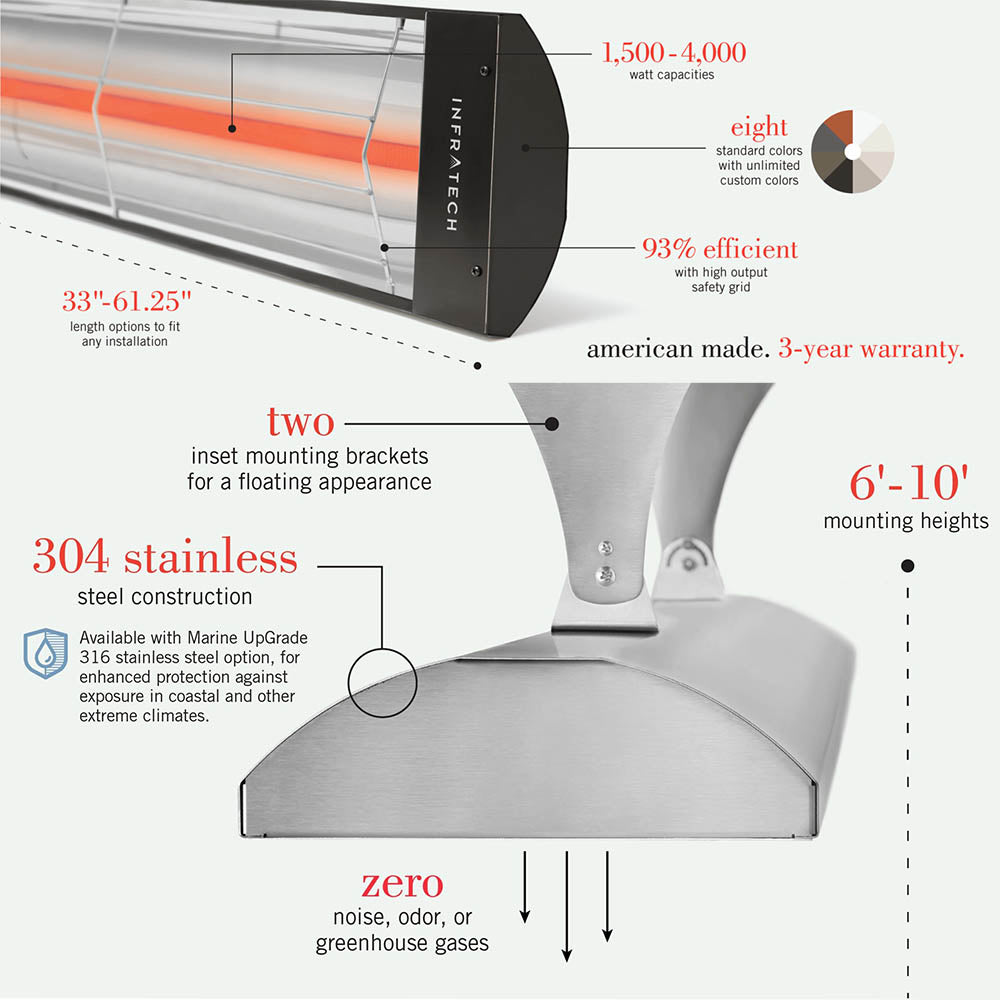 Infratech C Series Single Element Infrared Electric Patio Heater