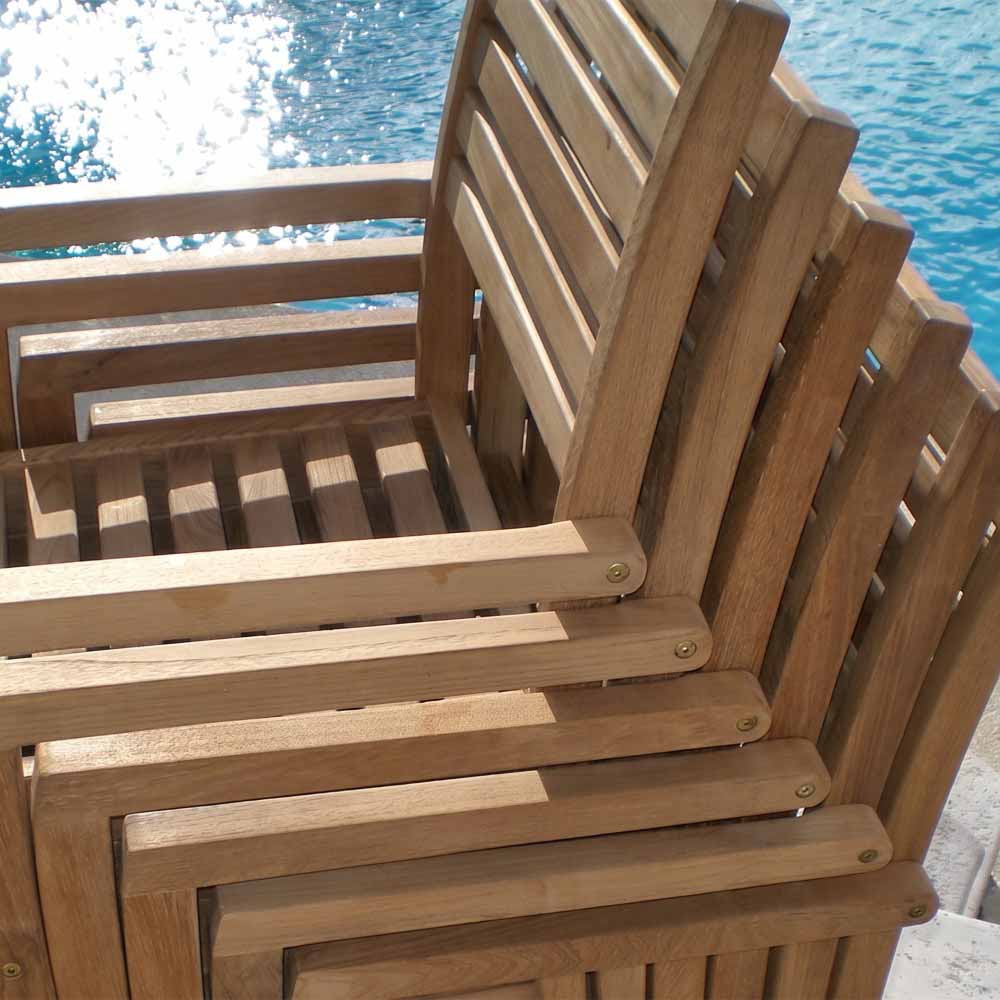Royal Teak Collection Captiva Sling Stacking Chair