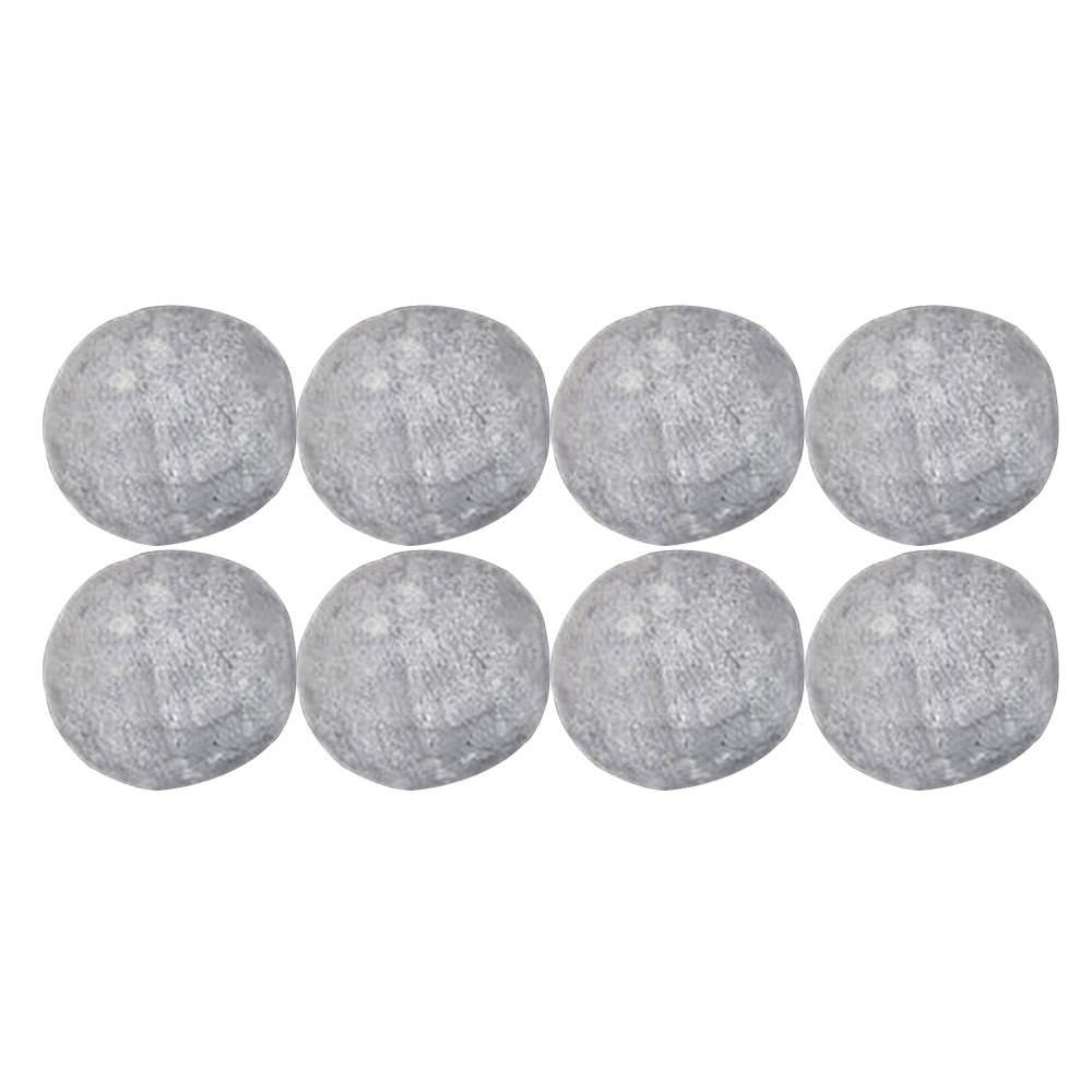 Set of eight 4-inch grey cannon balls, round stone-style pieces