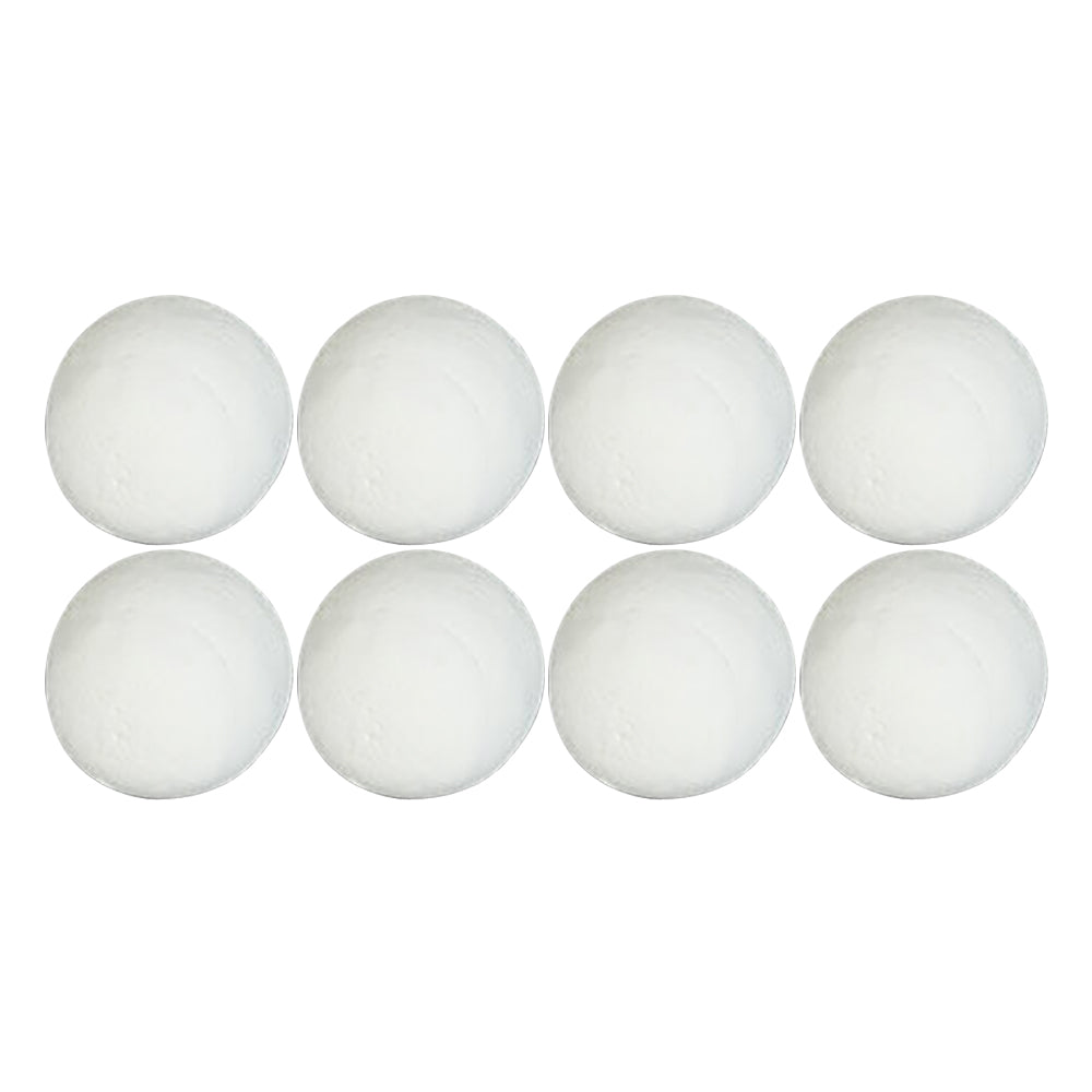 Silver cannon balls set, 4-inch round spheres, matte textured finish (8-pack)