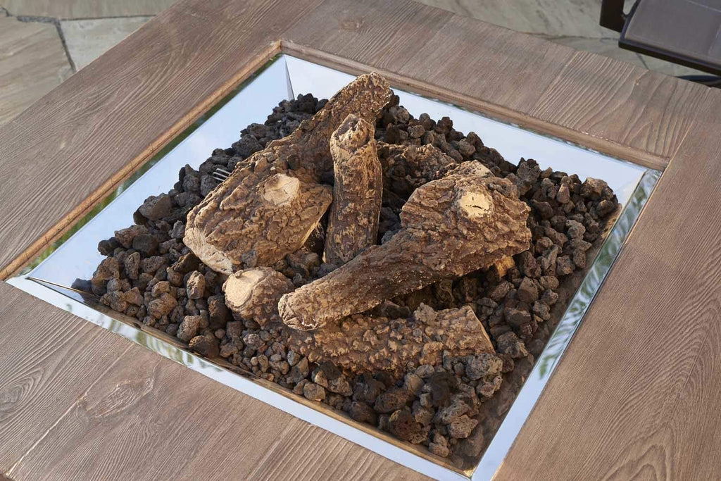 The Outdoor GreatRoom Company Log Set and Lava Rock for the CF-20-LP, CF-1224 or CF-2424, 18x18-Inches
