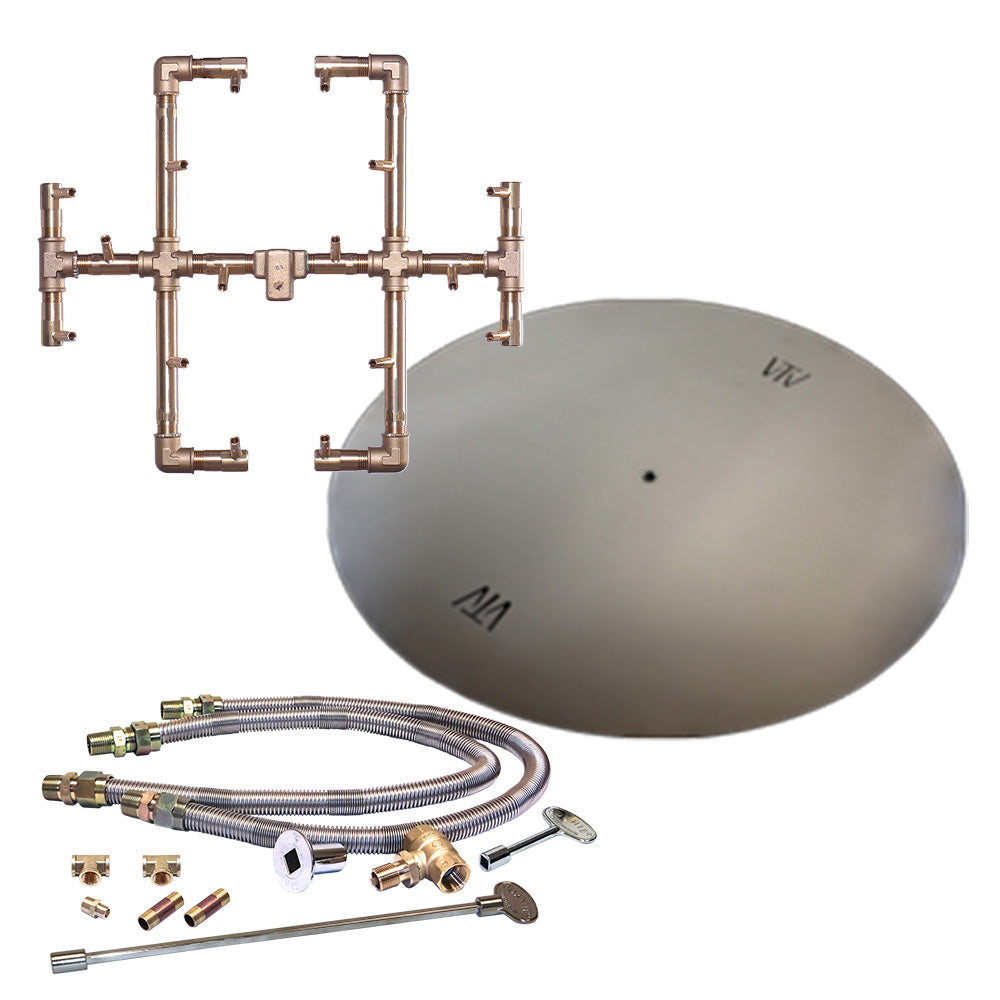 Crossfire by Warming Trends CFB-FLKV Match Light Original Brass Gas Fire Pit Burner Kit