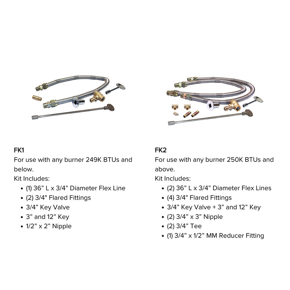 Crossfire by Warming Trends CFB-FLKV Match Light Original Brass Gas Fire Pit Burner Kit