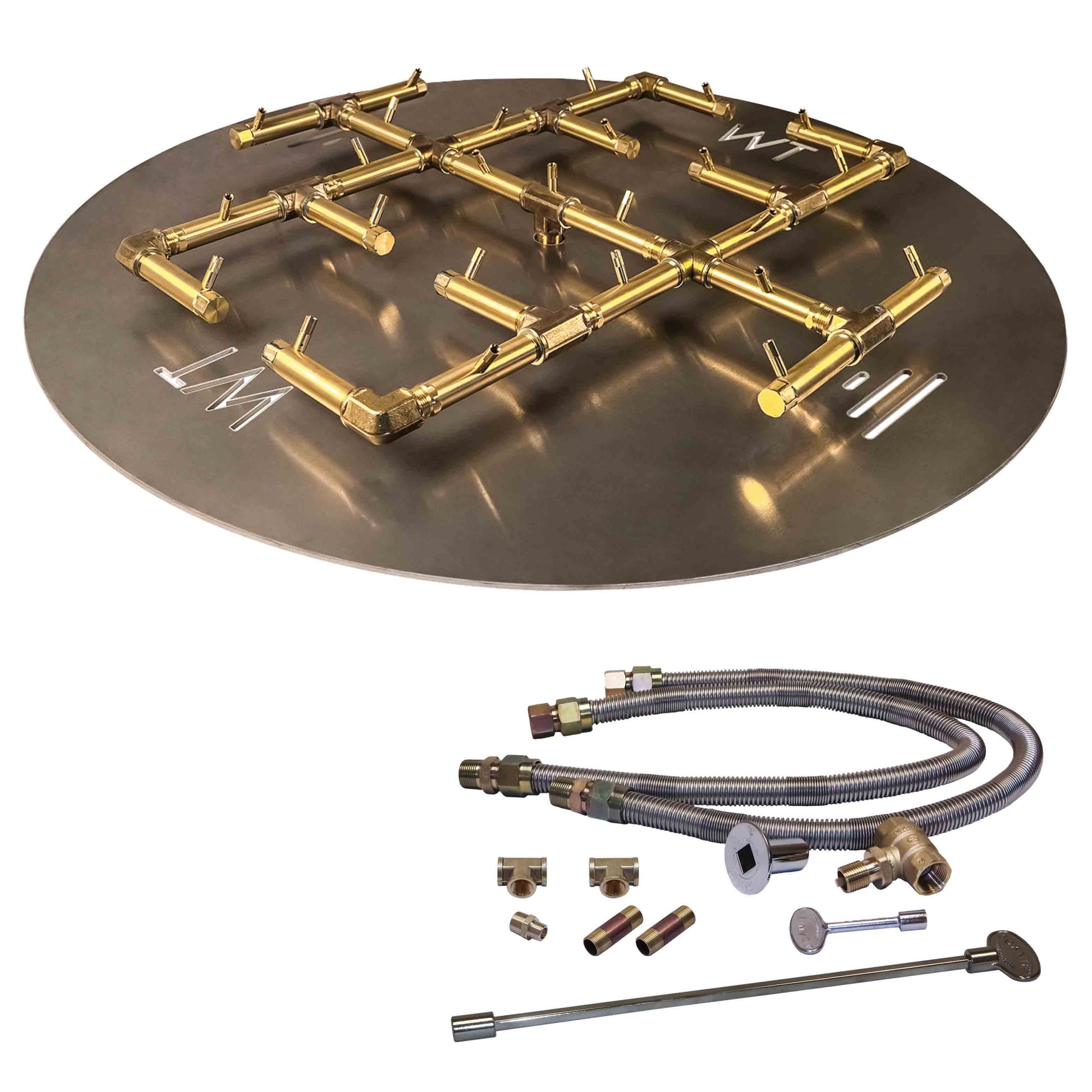 Crossfire by Warming Trends CFB-FLKV Match Light Original Brass Gas Fire Pit Burner Kit