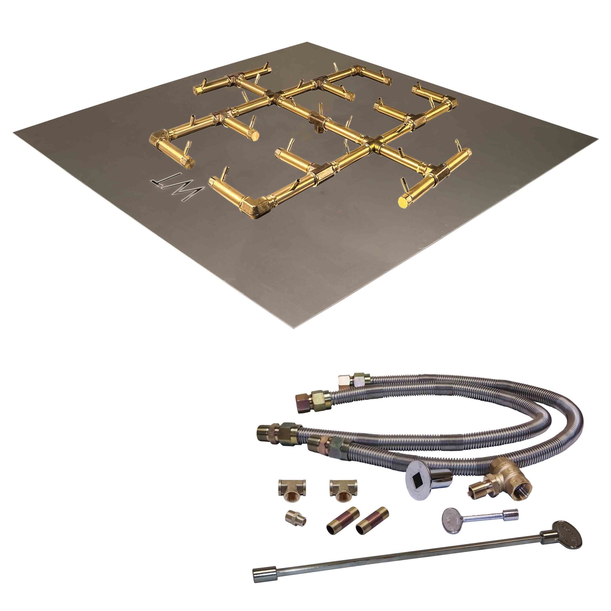 Crossfire by Warming Trends CFB-FLKV Match Light Original Brass Gas Fire Pit Burner Kit