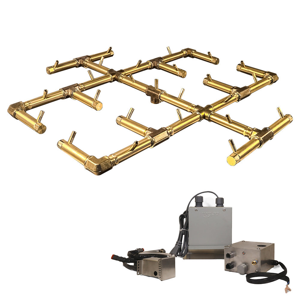 Crossfire by Warming Trends 24 Volt Platinum Electronic Ignition Original Brass Gas Fire Pit Burner Kit