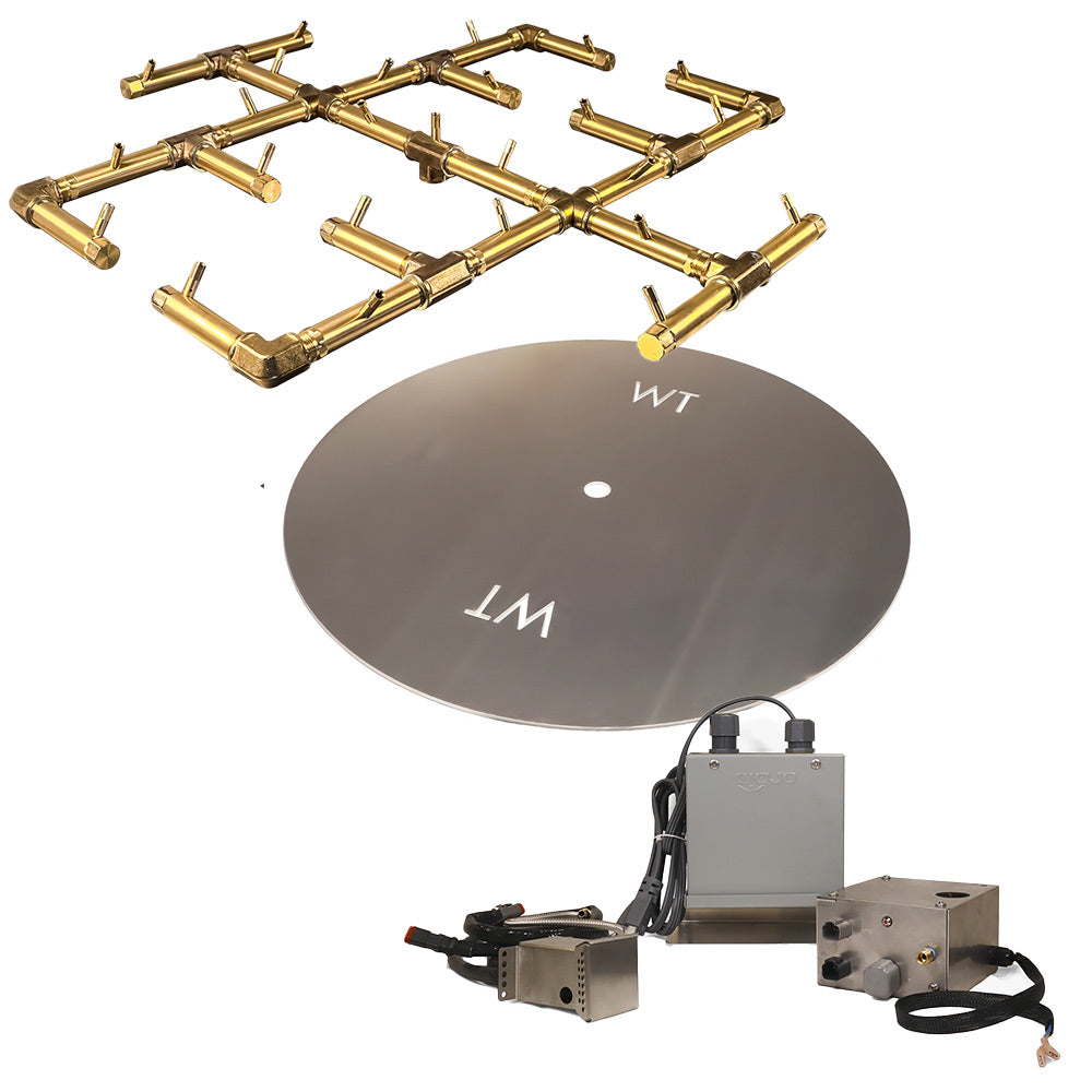 Crossfire by Warming Trends 24 Volt Platinum Electronic Ignition Original Brass Gas Fire Pit Burner Kit
