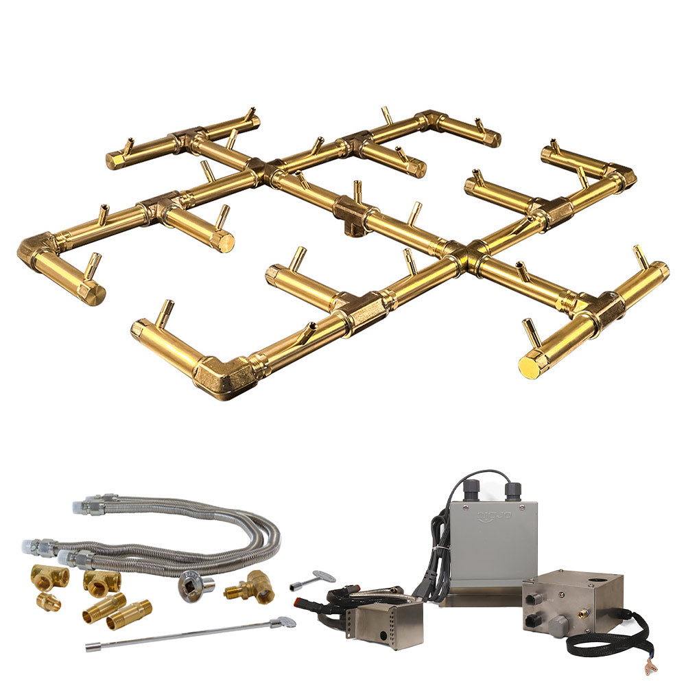 Crossfire by Warming Trends 24 Volt Platinum Electronic Ignition Original Brass Gas Fire Pit Burner Kit
