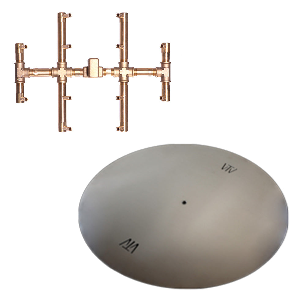 Crossfire by Warming Trends CFBCT Match Light Round Tree-Style Brass Gas Fire Pit Burner