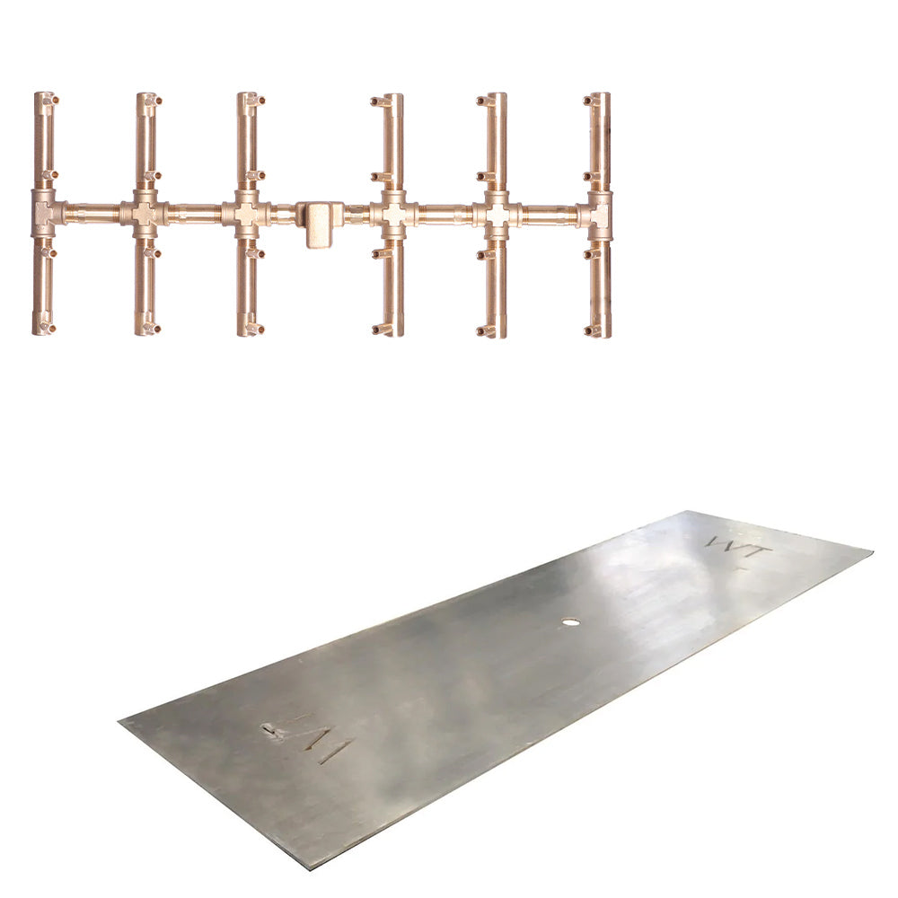 Crossfire by Warming Trends CFBDT Match Light Double Tree-Style Brass Gas Fire Pit Burner