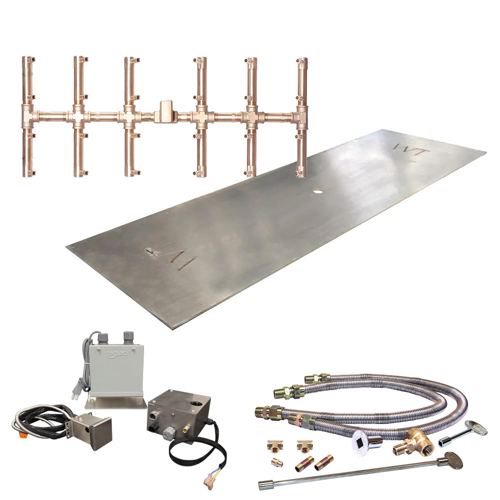 Crossfire by Warming Trends 24 Volt Platinum Electronic Ignition Double Tree-Style Brass Gas Fire Pit Burner Kit