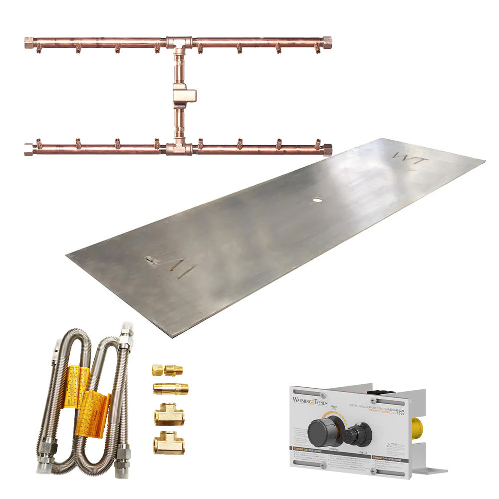 Crossfire by Warming Trends Mercury Flame Sensing Spark Ignition H-Style Brass Fire Pit Burner Kit
