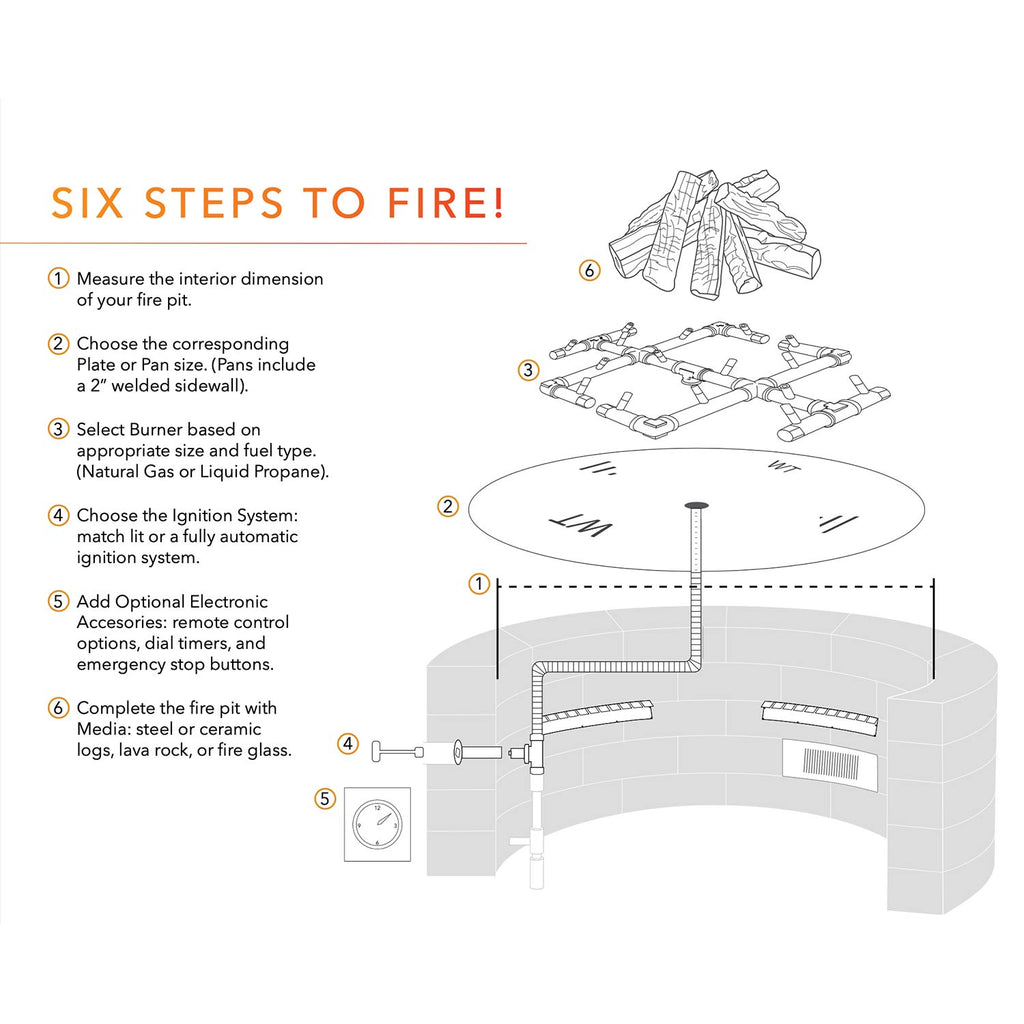 Crossfire by Warming Trends Mercury Flame Sensing Spark Ignition H-Style Brass Fire Pit Burner Kit