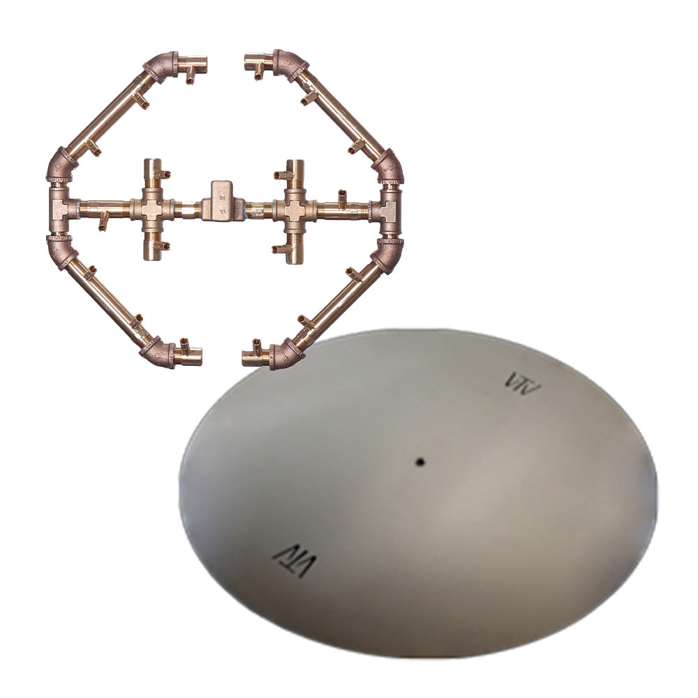 Crossfire by Warming Trends CFBO Match Light Octagonal Brass Gas Fire Pit Burner