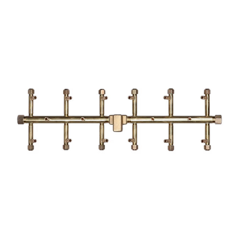 Warming Trends Crossfire Tree-Style Brass Fire Pit Burner, 21.25 x 5.87-Inch, Match Light