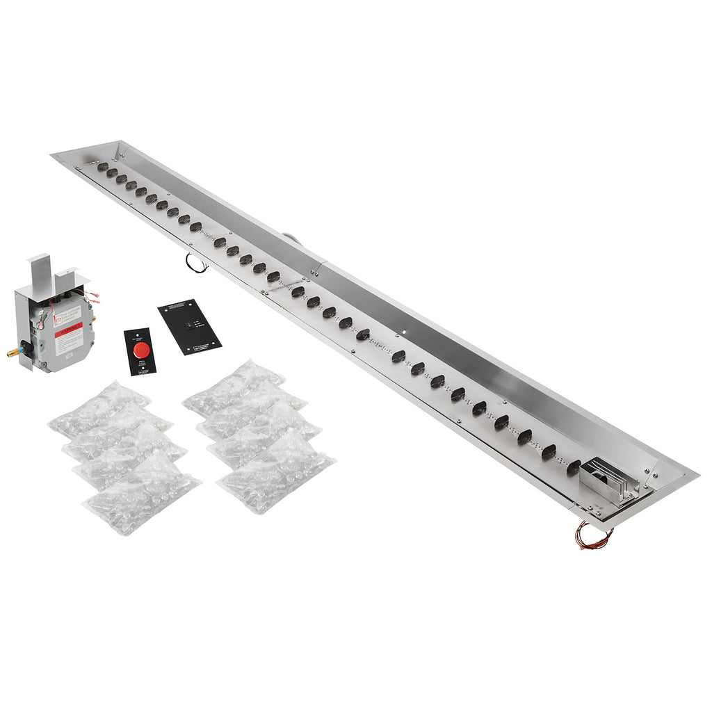 The Outdoor GreatRoom Company CFPDSI-LIN Linear Crystal Fire Plus Electronic Ignition Fire Pit Burner Kit