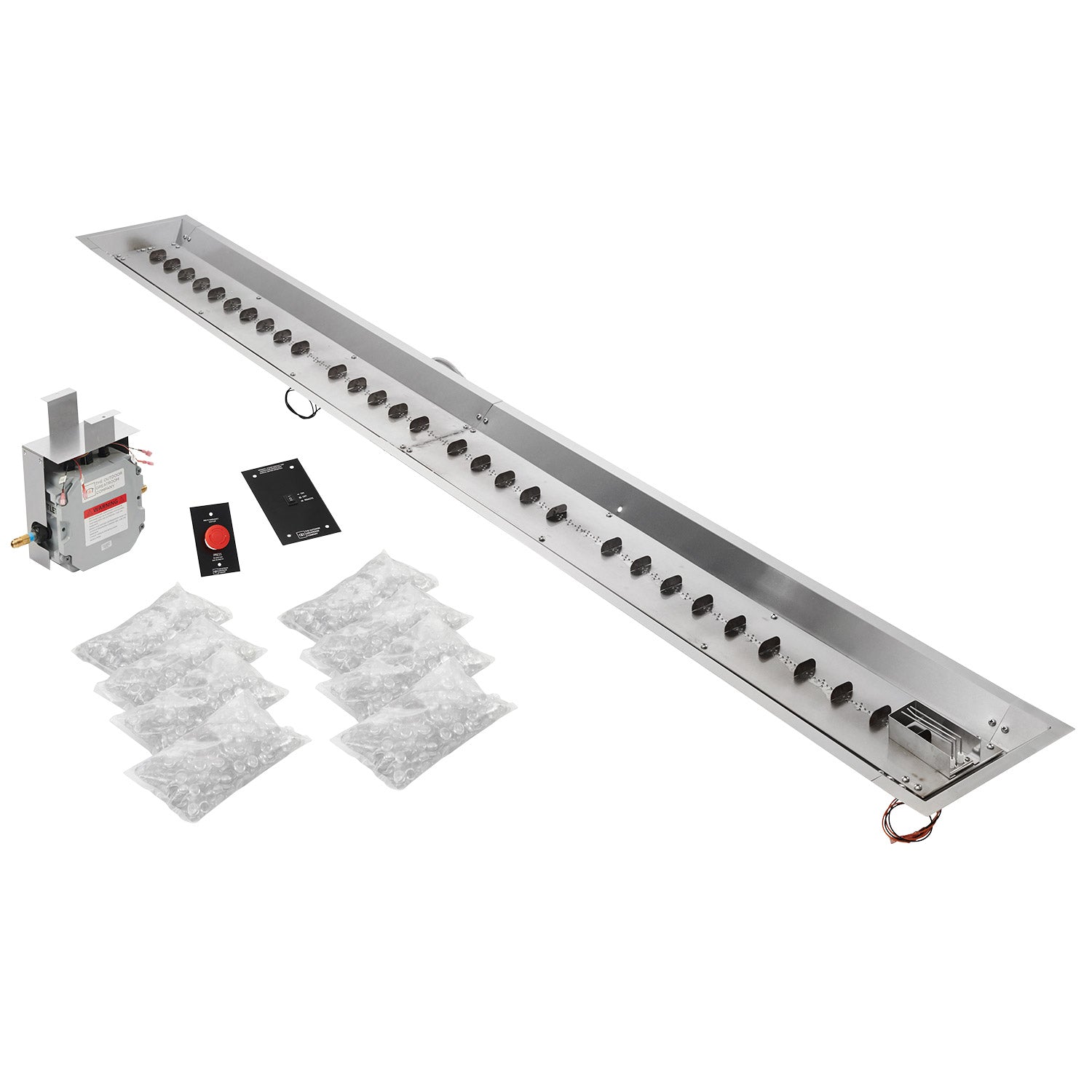 The Outdoor GreatRoom Company CFPDSI-LIN Linear Crystal Fire Plus Electronic Ignition Fire Pit Burner Kit