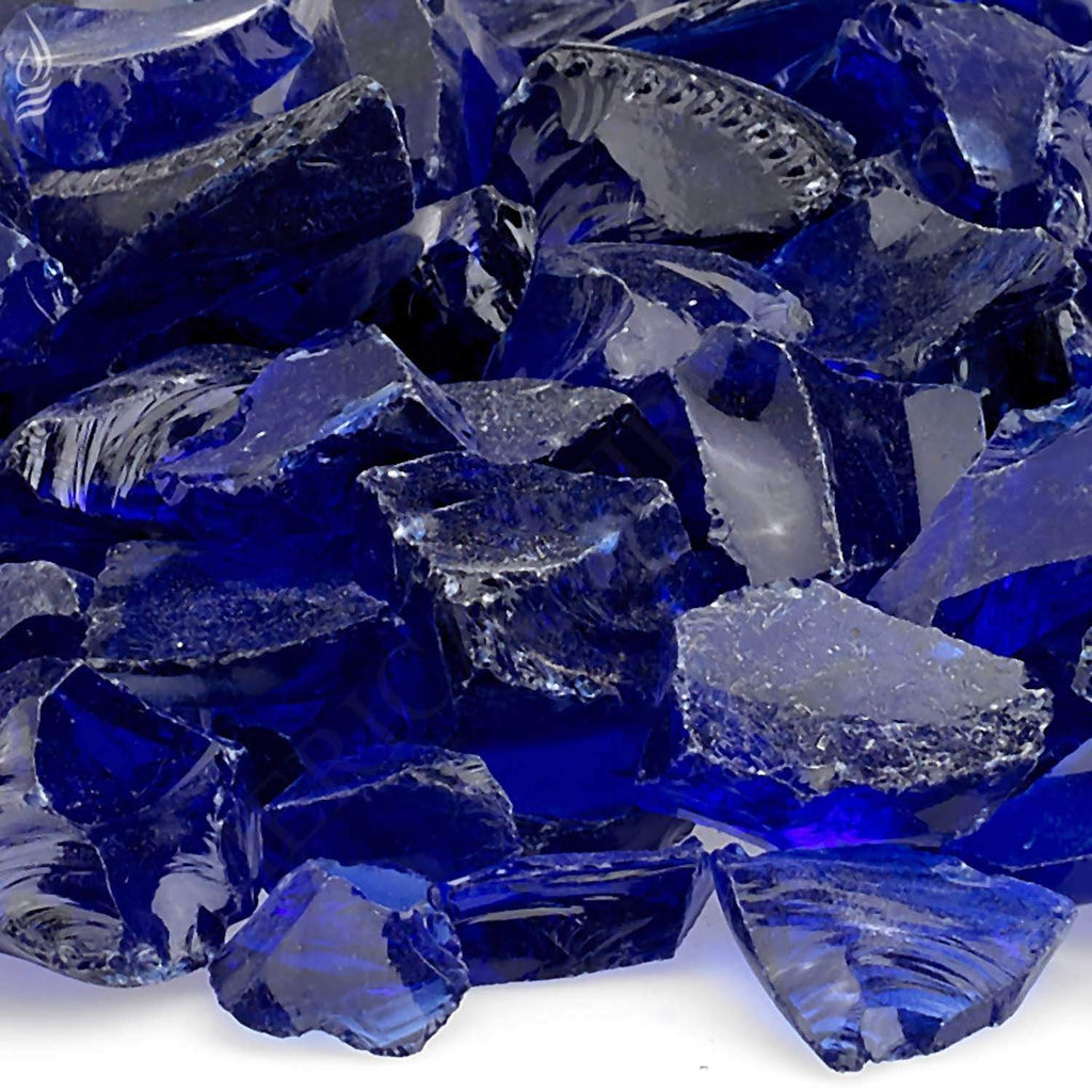 American Fire Glass 3/4-Inch Recycled Fire Glass, 10 lbs, Dark Blue