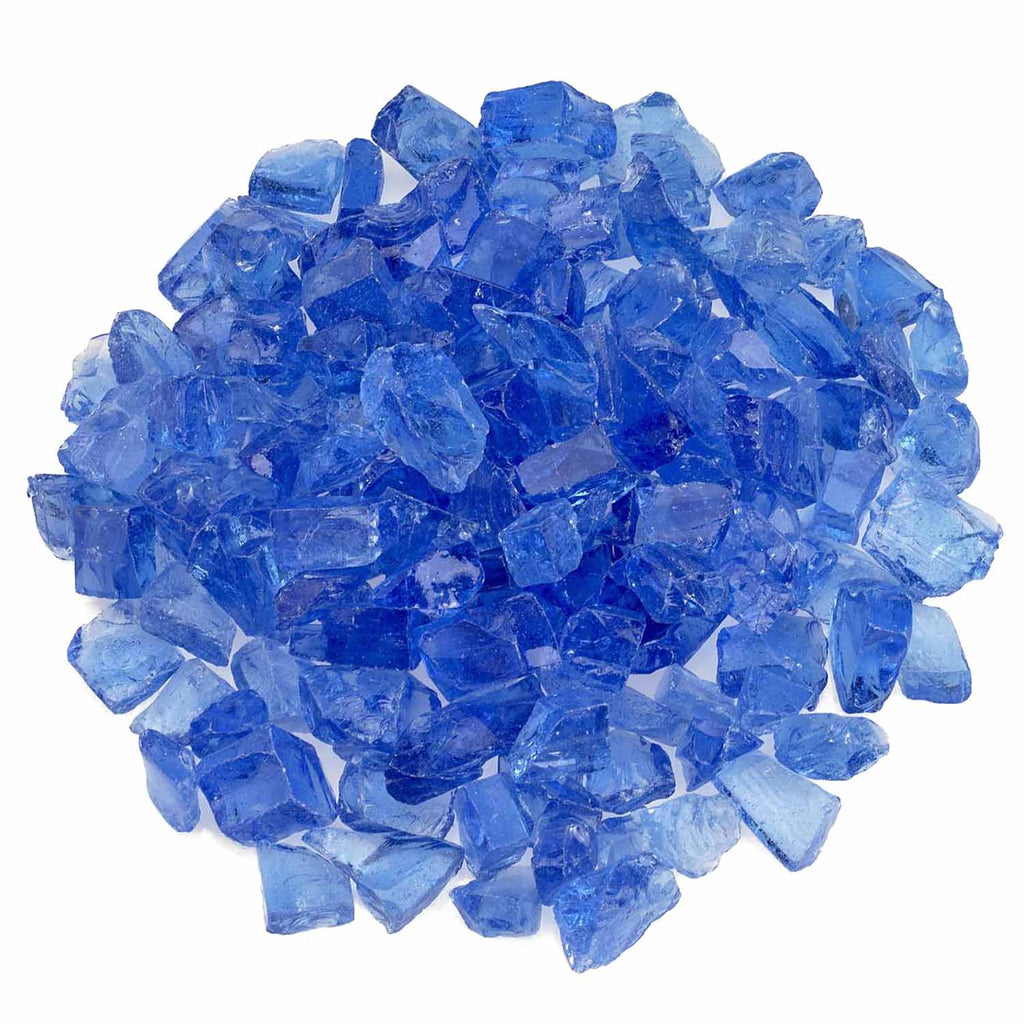 American Fire Glass 3/4-Inch Recycled Fire Glass, 10-Pounds, Light Blue
