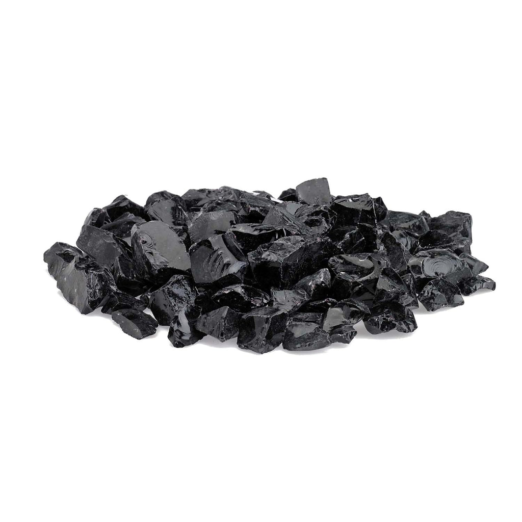 American Fire Glass 3/4-Inch Recycled Fire Glass, 10 lbs, Onyx