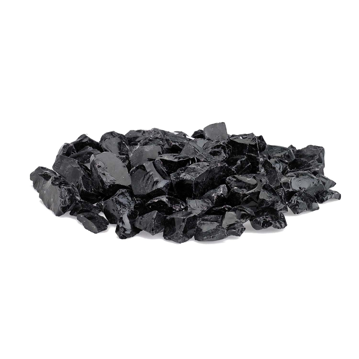 American Fire Glass 3/4-Inch Recycled Fire Glass, 10 lbs, Onyx