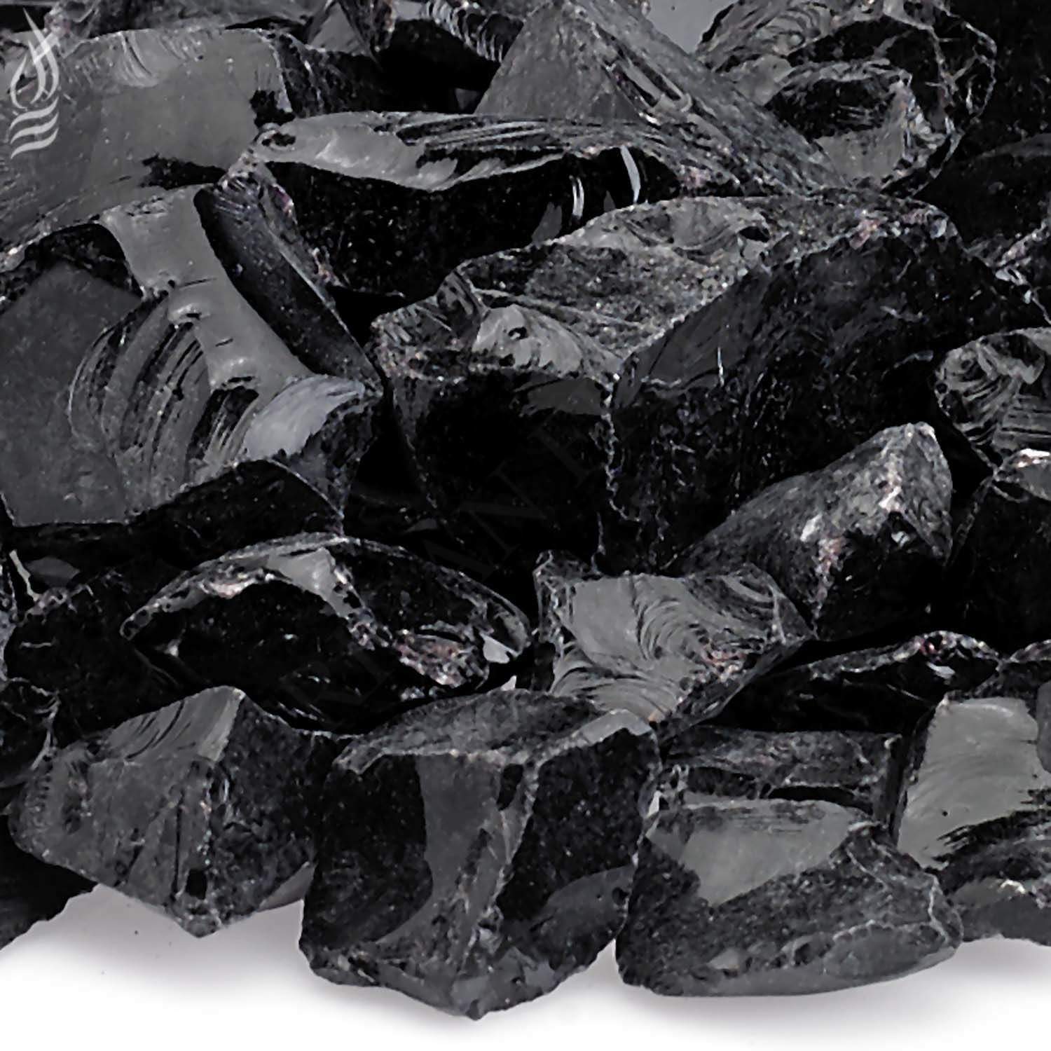 American Fire Glass 3/4-Inch Recycled Fire Glass, 10 lbs, Onyx