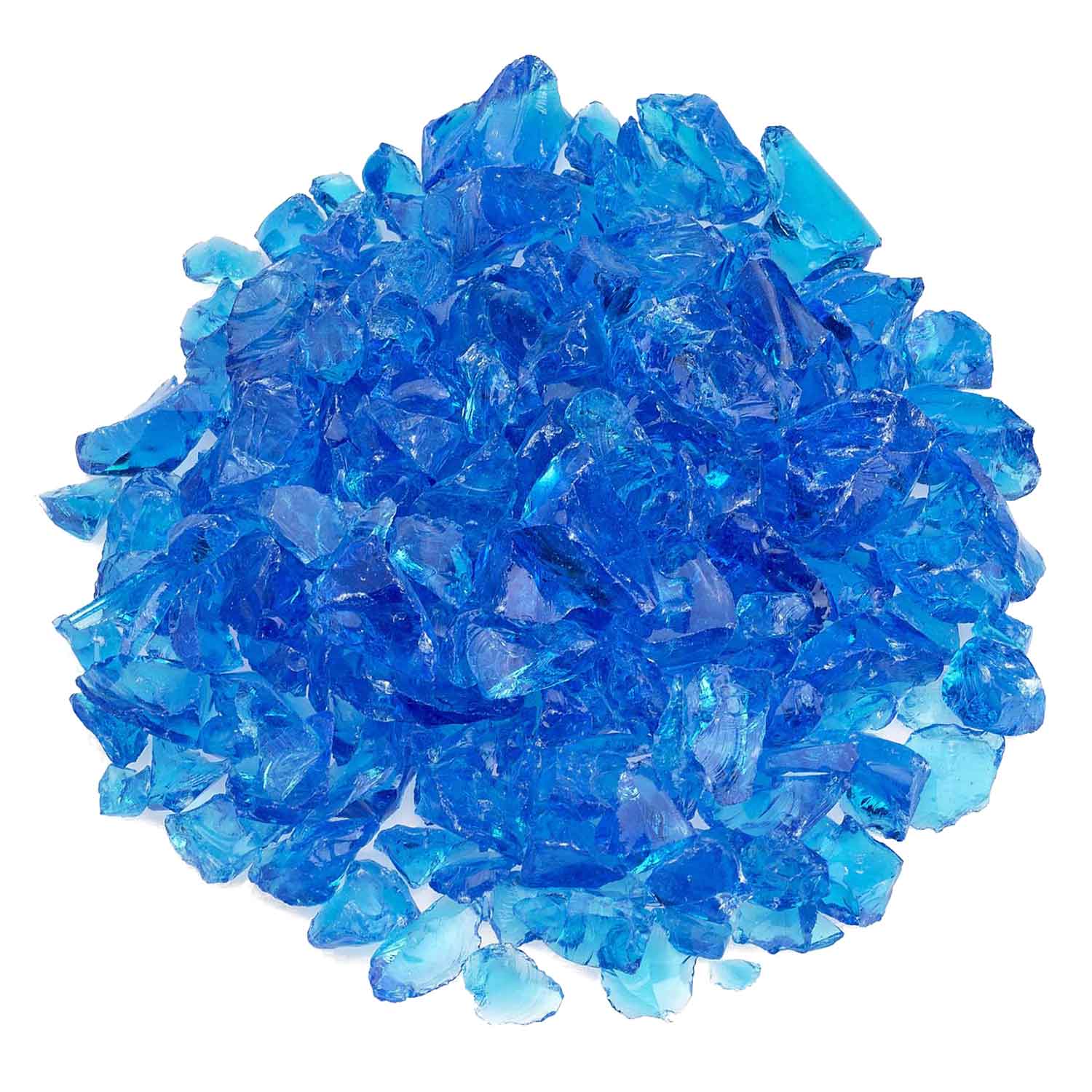 American Fire Glass 3/4-Inch Recycled Fire Glass, 10 lbs, Turquoise