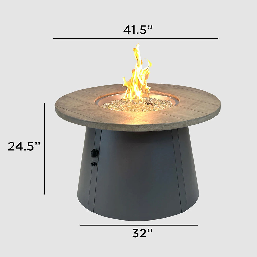 The Outdoor GreatRoom Company Cirvalo Round Gas Fire Pit Table, 41