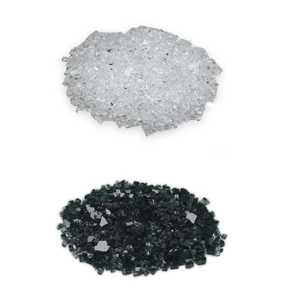 Conversion kit glass media: dark onyx stones and light grey glass pieces, bag set