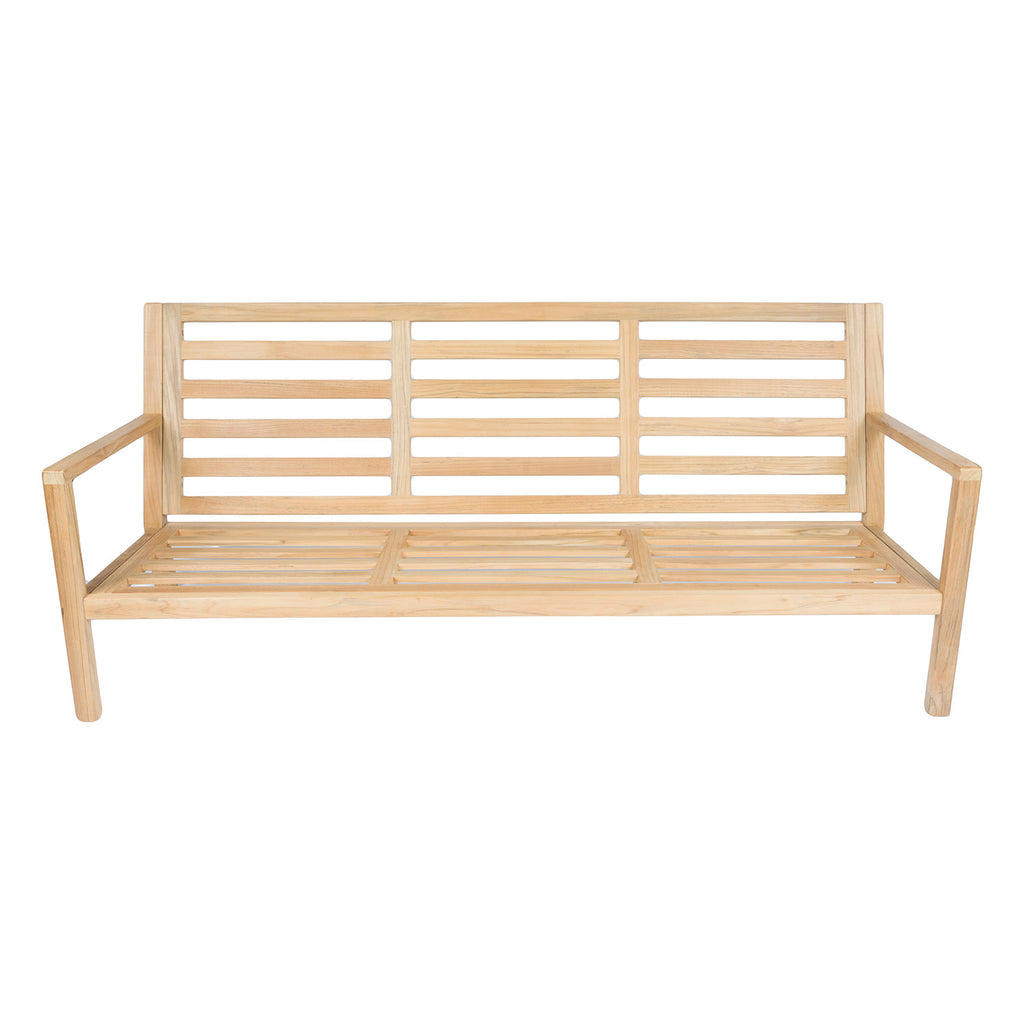 Royal Teak Collection Coastal Deep Seating Teak 3-Seater Sofa, Frame Only