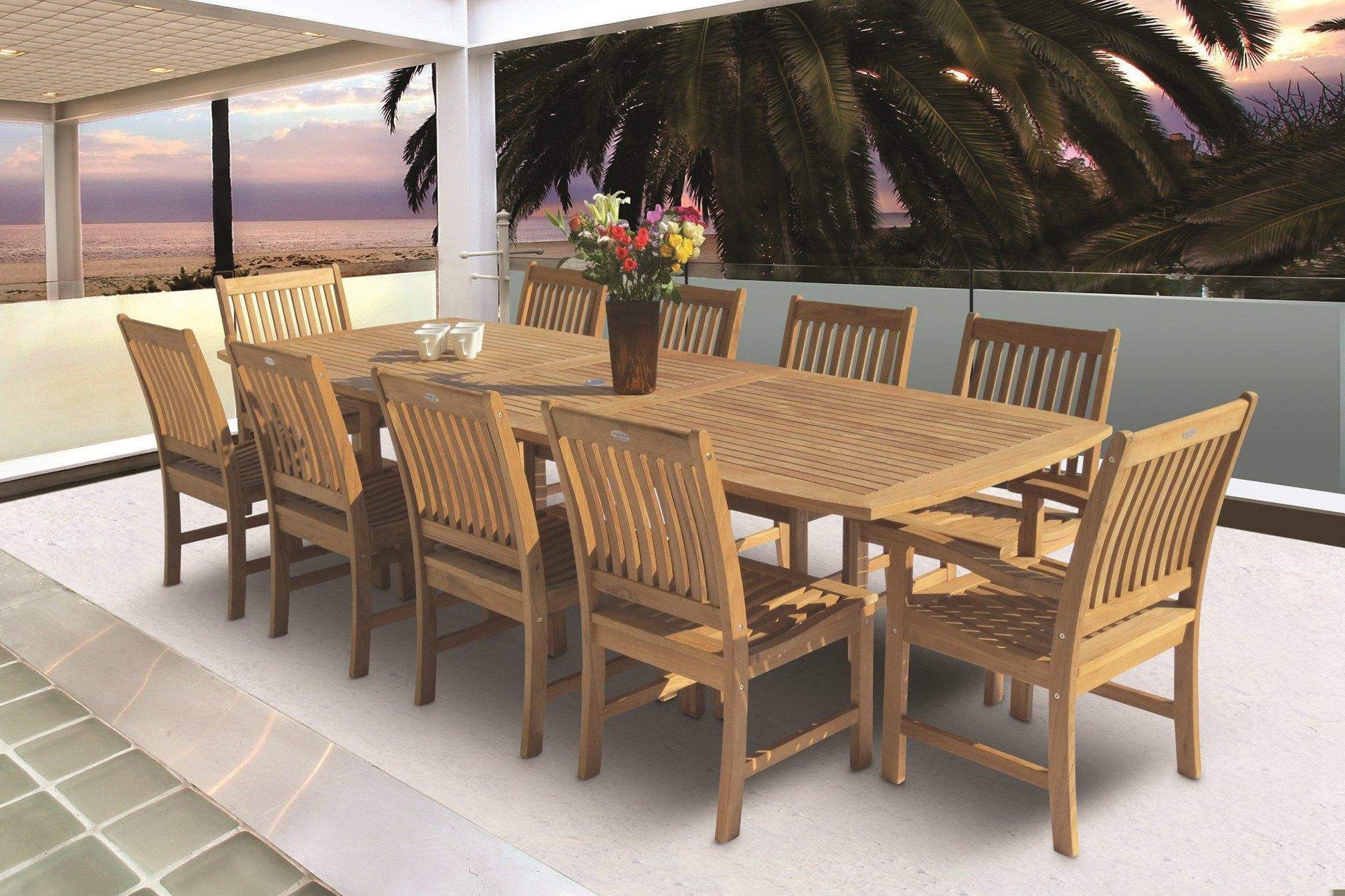 Royal Teak Collection Compass Teak Side Chair