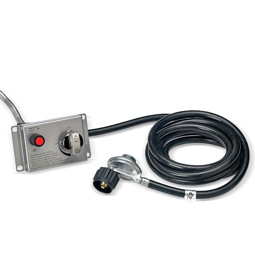 American Fire Glass CSA Certified Spark Ignition Fire Pit Kit, Linear Trough Pan with Burner