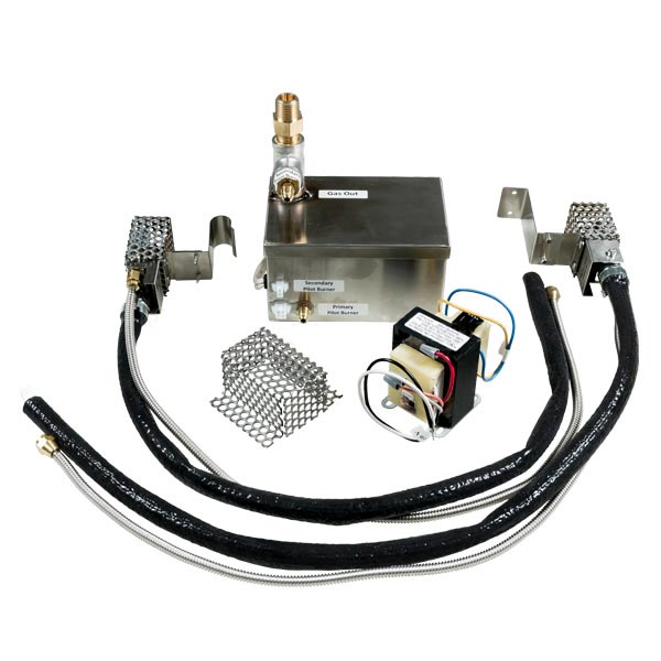Fire by Design SC-2PBA Standard Capacity Dual-Pilot AWEIS Electronic Gas Fire Pit Ignition System with Commercial Grade Pilot