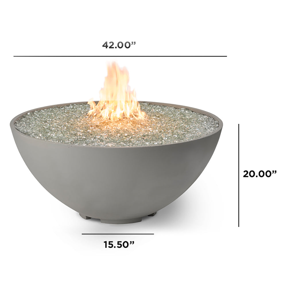 The Outdoor GreatRoom Company CV-30E Cove Edge Round Gas Fire Pit, 42-Inch
