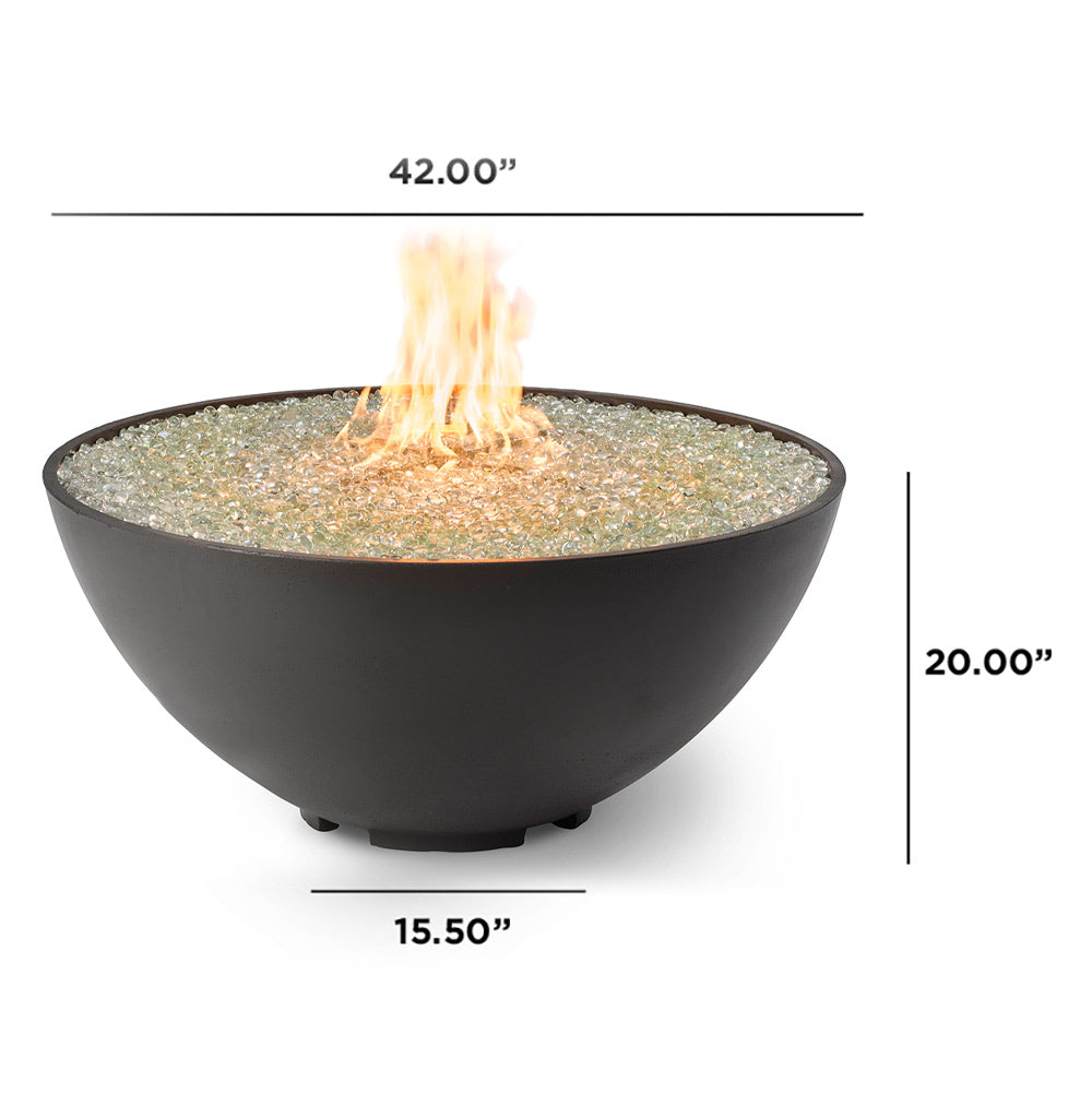 The Outdoor GreatRoom Company CV-30E Cove Edge Round Gas Fire Pit, 42-Inch